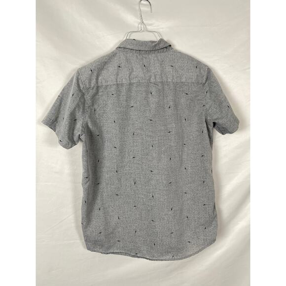 Molokai Surf Co. Teens Short Sleeve Button Up Shirt Thunderbolt Gray Size L/14 - Picture 2 of 8